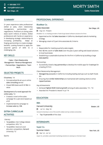 Sales Resume Examples & Resume Samples [2020]